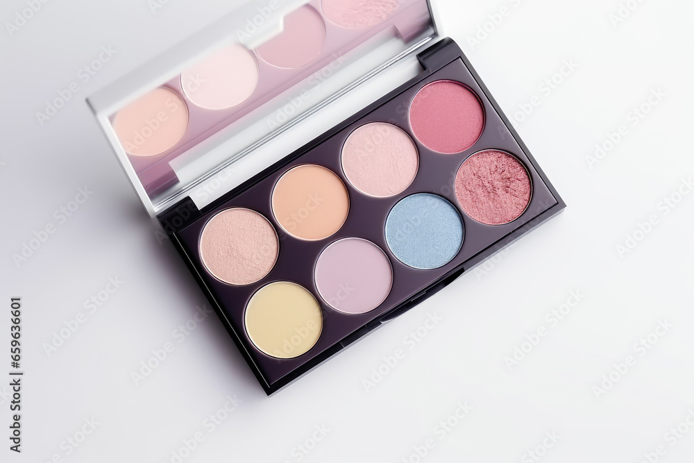 Professional makeup palette case and set, cosmetics, brushes, brushes and sponges. Professional makeup palette case and set, cosmetics, brushes, brushes and sponges.