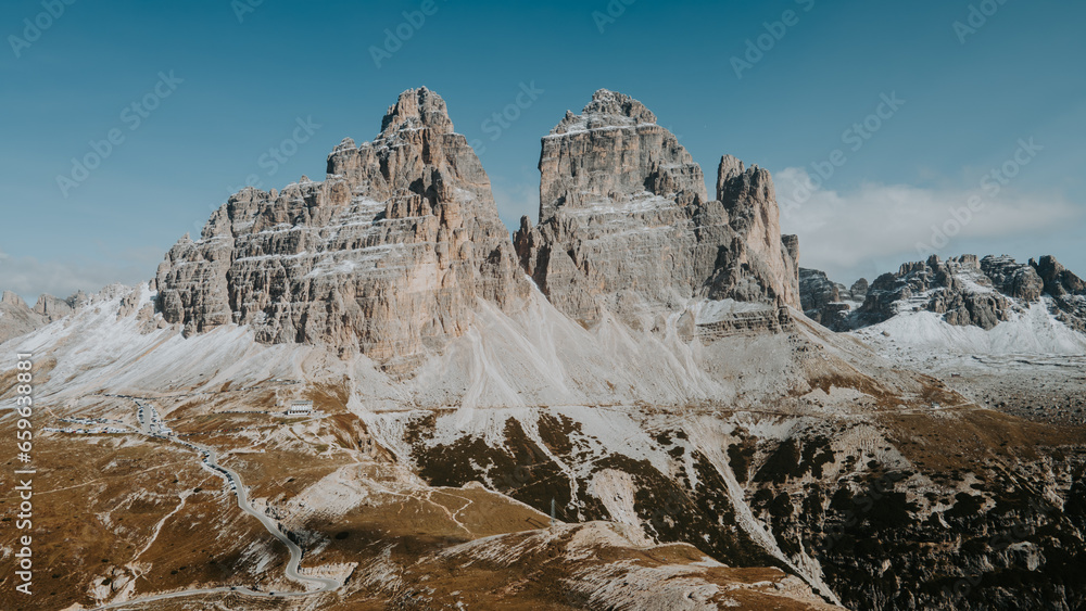 The Dolomites, located in northern Italy, are a stunning mountain range renowned for their dramatic and jagged peaks, lush alpine meadows, and breathtaking natural beauty. 