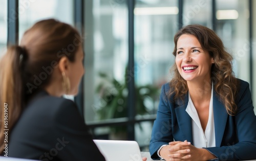 Female consultant with fina...