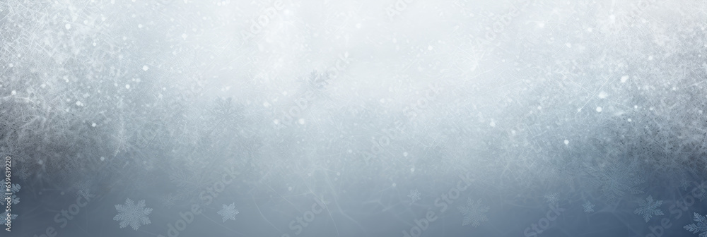 Obraz premium Panoramic Christmas white blue snow gradient background 
