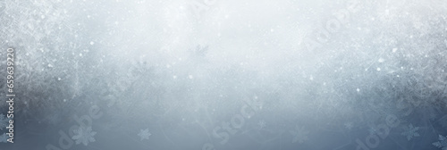 Panoramic Christmas white blue snow gradient background 