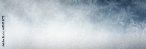  Panoramic winter  snow white blue gradient background  photo