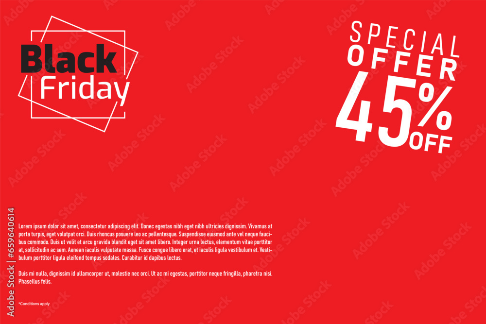 Black Friday Special Offer Premium  realistic  vector editable Image 