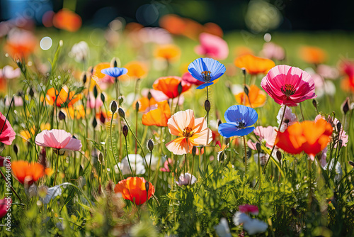 Wallpaper Mural Lawn Grass Moorish Lawn with Decorative Blooming Torontodigital.ca