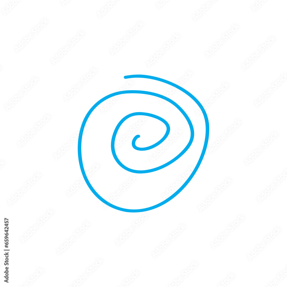 Blue Swirl doodle sign
