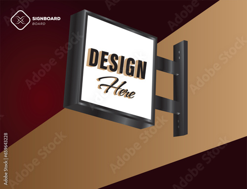 Creative Hoarding Billboard banner Advertising temlate Squre and Round Coircular templates