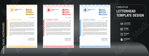 Simple Creative Letterhead Template design