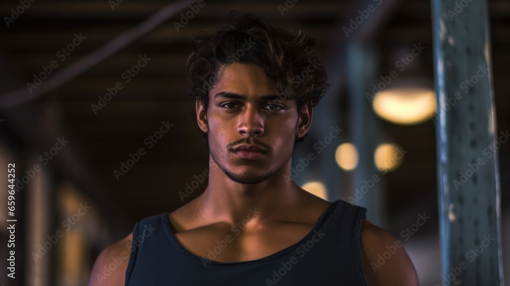 Portrait of a handsome muscular man. Portrait of a handsome muscular man.