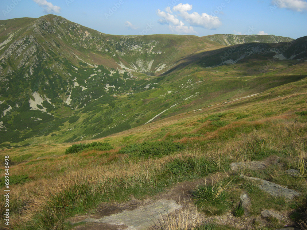 landscape of the Ukrainian Carpathians in summer
