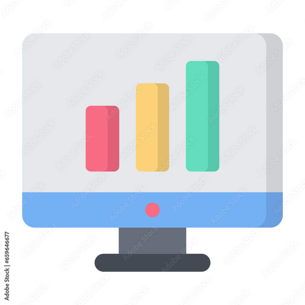 Online Statistic Flat Icon Online Statistic Flat Icon