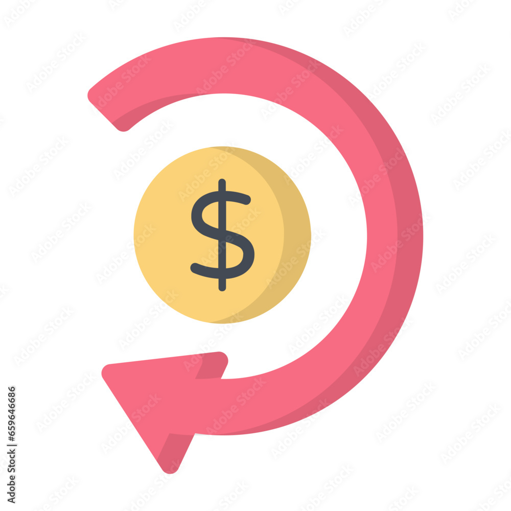 Return Investment Flat Icon