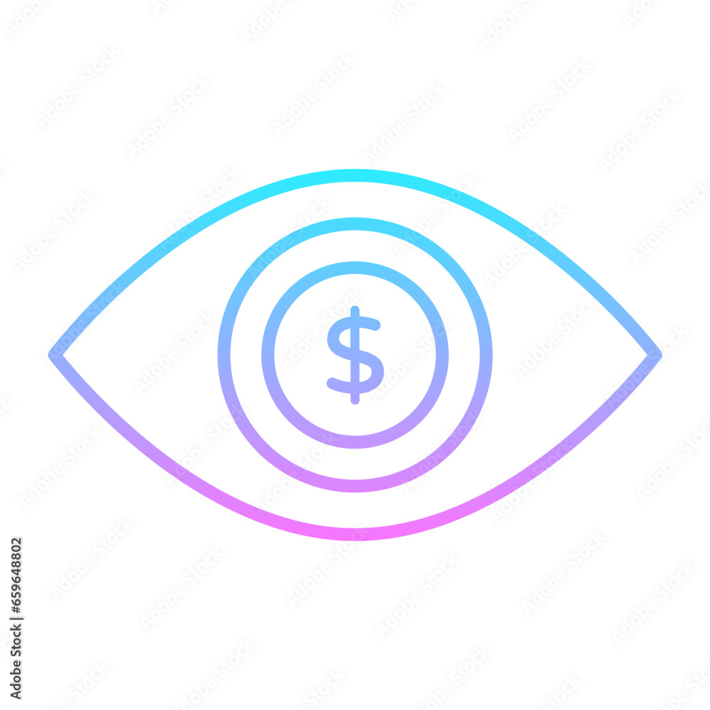 Investment Search Gradient Icon Investment Search Gradient Icon