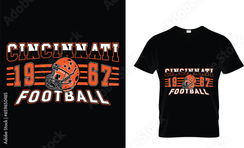 Cincinnati Football 1967 t-shirt design.
