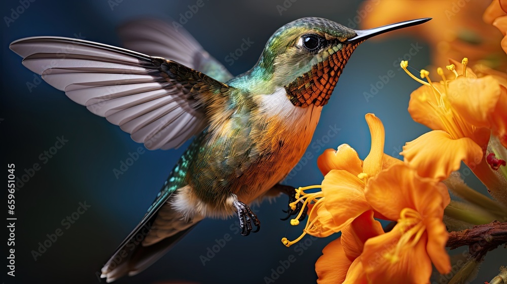 Fototapeta premium Colorful humming bird