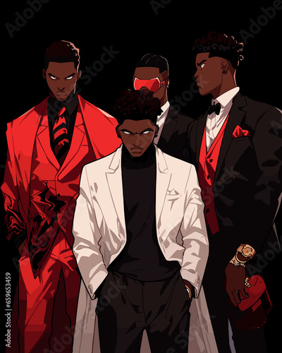 Kappa Alpha Psi Fraternity, Inc., Black Anime Artwork, Black Anime, Anime T Shirt Vector, Black Greek T Shirt Design