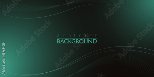 Abstract luxury dark turquoise wave template design. Contemporary style graphic. Vector illustration for presentation, banner, cover, web, flyer, card, poster, wallpaper, texture, slide, social media