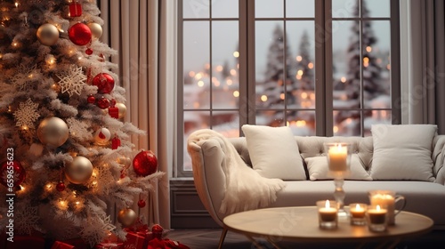 Christmas decoration in a living room.