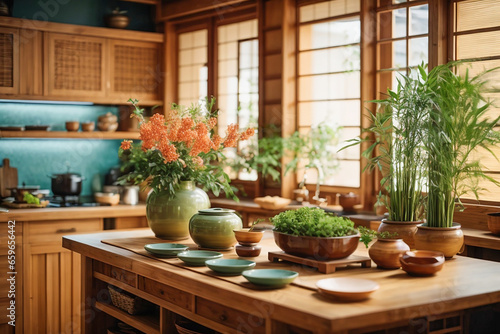 Japanese style kitchen interior © tanya78