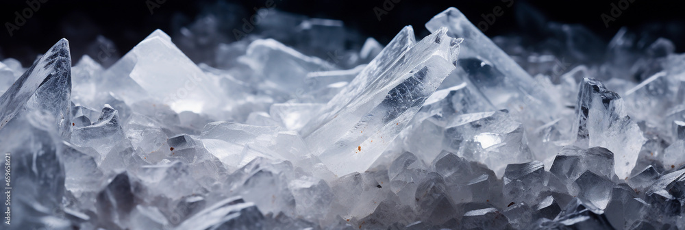 crystalline structure of salt, macro focus, against a gradient dark to light background, intricate details and edges, soft fill light