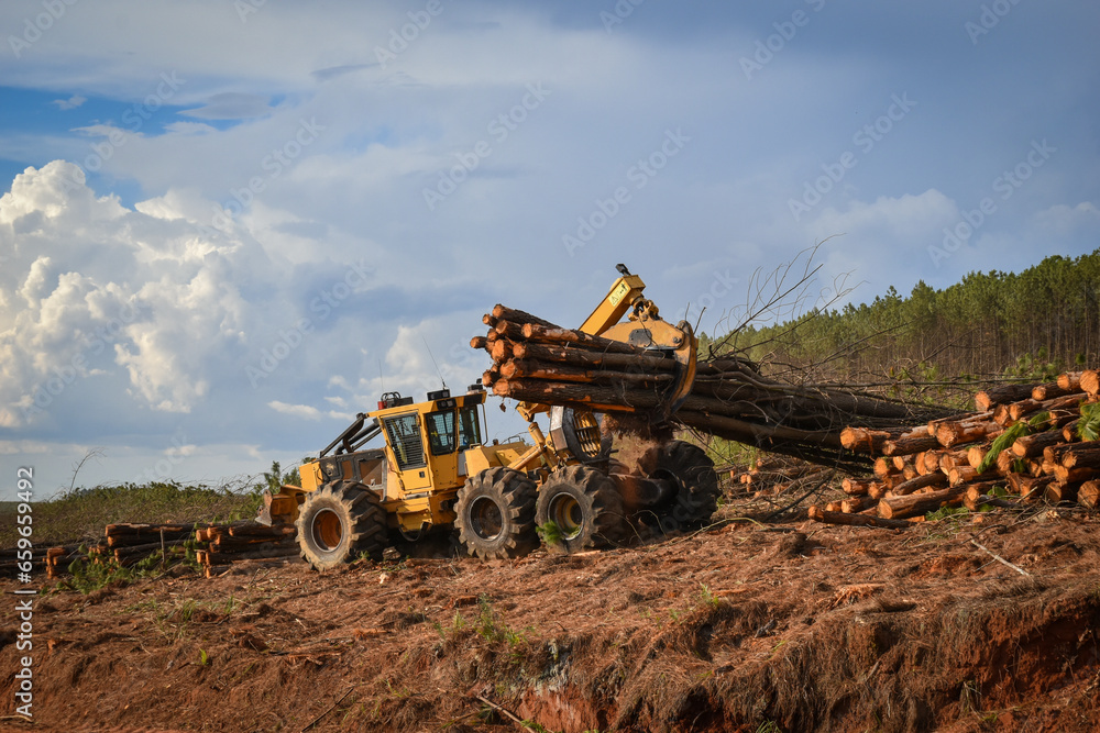 Obraz premium Forest Tractor Machine Logging Equipment