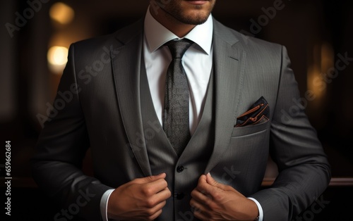 Modern man in a luxury business suit