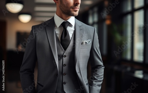 Modern man in a luxury business suit © piai