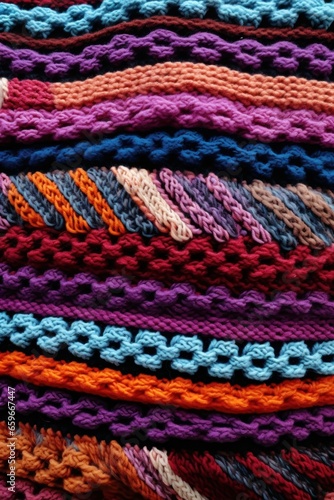 Knitted fabric texture. Generative AI © Natali Batu