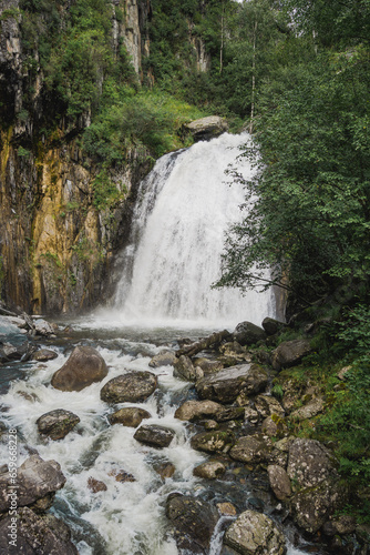 Teletskoye Lake  Altai Republic. Korbu Waterfall