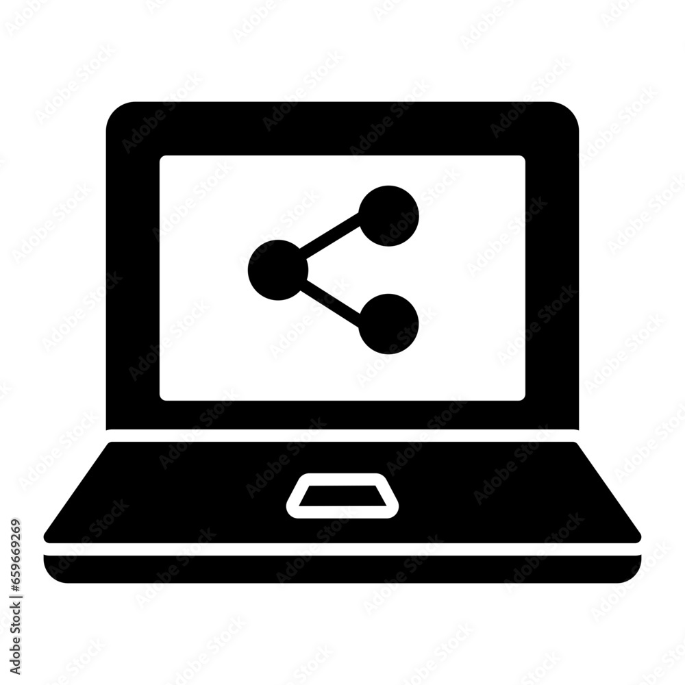 Laptop Glyph Icon Laptop Glyph Icon