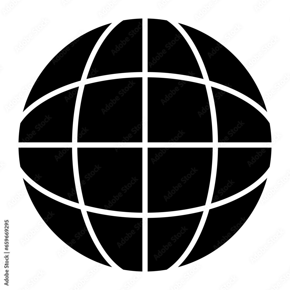 Globe Glyph Icon Globe Glyph Icon