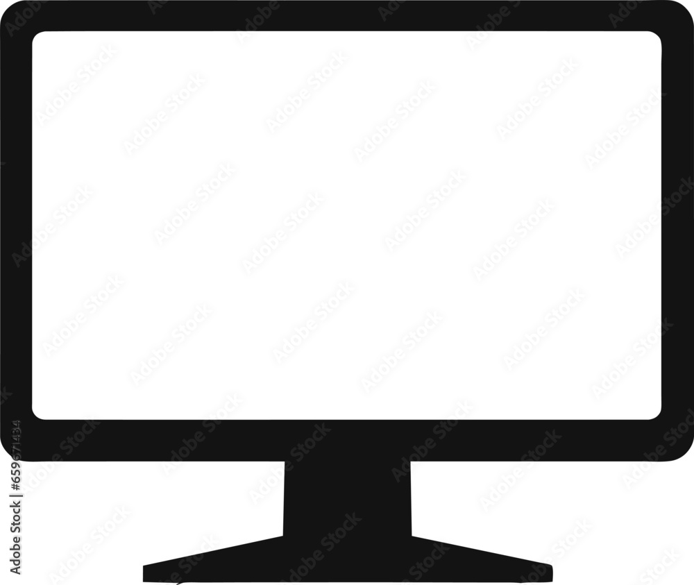 Computer monitor icon. Flat PC symbol. Vector illustration, EPS10. Computer monitor icon. Flat PC symbol. Vector illustration, EPS10.