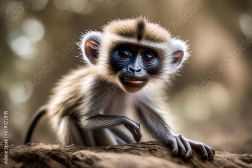 A baby vervet monkey, Chlorocebus pygerythrus © MSohail