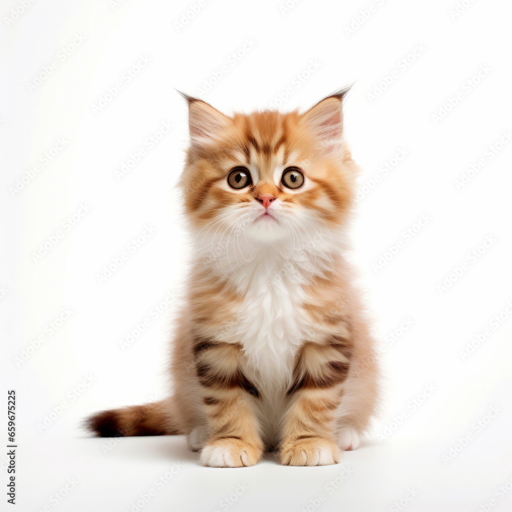 Cute Kitten Cat isolated on white Cute Kitten Cat isolated on white