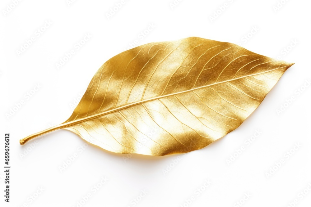 Golden Leaf. Gold Leaf isolated on white background. Golden Leaf. Gold Leaf isolated on white background.