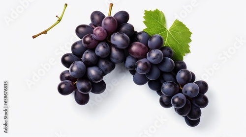 bunch of grapes isolated on white