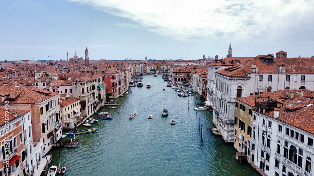 drone photo grand canal Venice Italy Europe