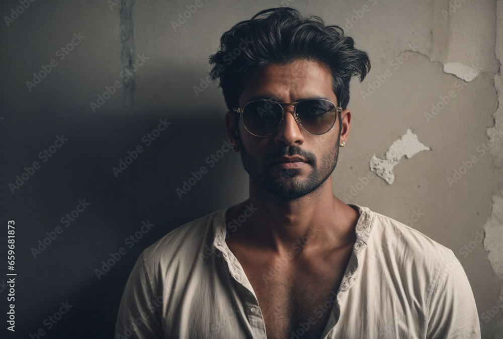 Fototapeta premium handsome male model in sunglasses