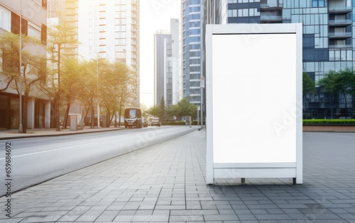 Vertical blank white billbo...
