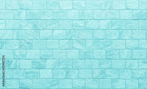 Blue grunge brick wall texture background for stone tile block in green light color wallpaper interior and exterior and room backdrop design. Abstract white brick wall texture for pattern background.