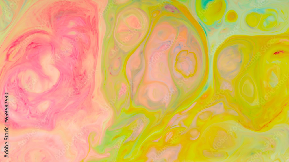 Abstract Fluid Art Texture: Multicolored Waves and Blurred Motion, Creative Design