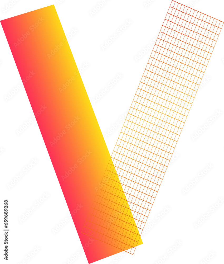 Geometric alphabet letter V Geometric alphabet letter V