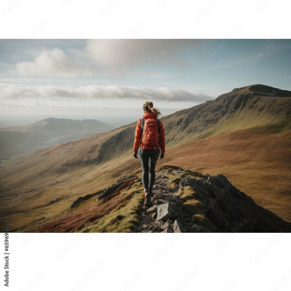 Exploring the Unknown: A Female Hiker's Journey Through a Mountain Cave