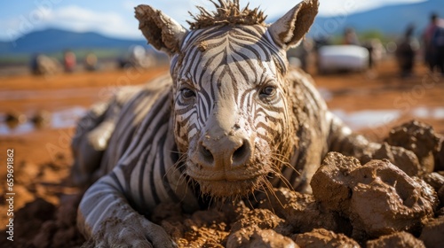 A zebra drinking fraom a crystal clear river photo.UHD wallpaper photo