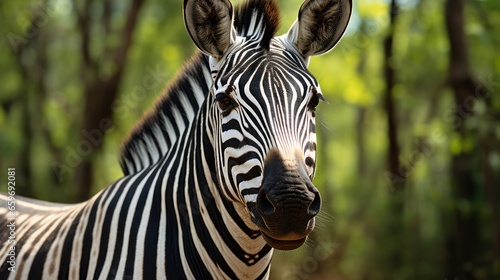 A zebra with its distinctive black and white.UHD wallpaper
