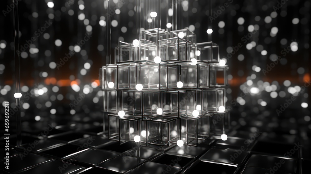 Abstract 3D geometry illuminated by black and white .UHD wallpaper Abstract 3D geometry illuminated by black and white .UHD wallpaper