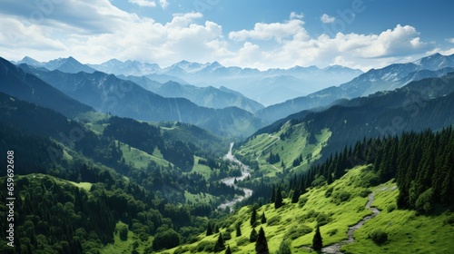 An expansive aerail view pf a picturesque mountain.UHD wallpaper © Ghulam