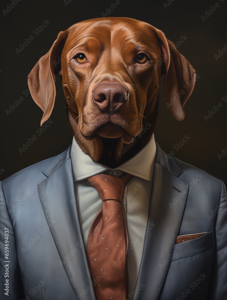 portrait of a dog wearing a business suit portrait of a dog wearing a business suit