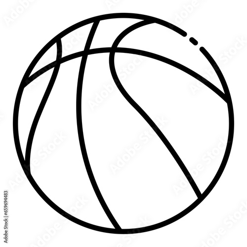 Basketbal Balll outline icon