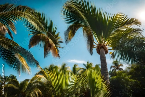 palm trees on the beach © zaroosh