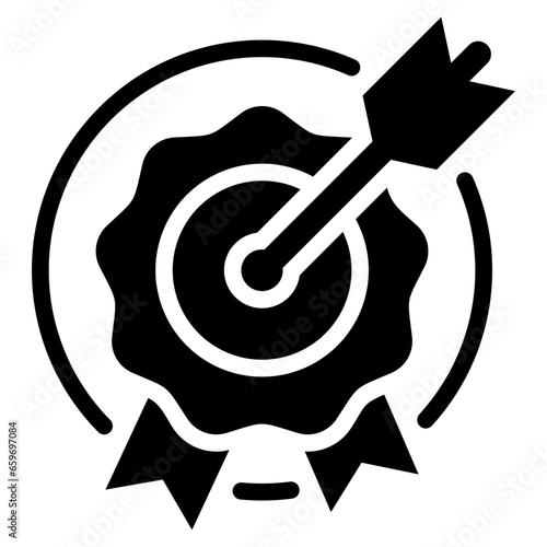 Quality Objective Glyph Icon